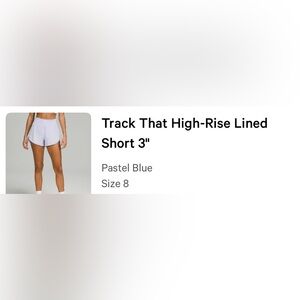 Track that high rise shorts